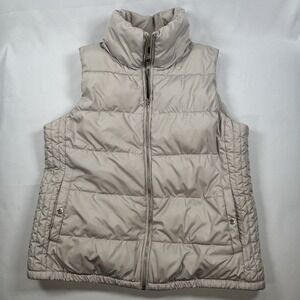 Old Navy Women's Puffer Vest Size L Front Pockets Fleece Lined Lilac Color‎